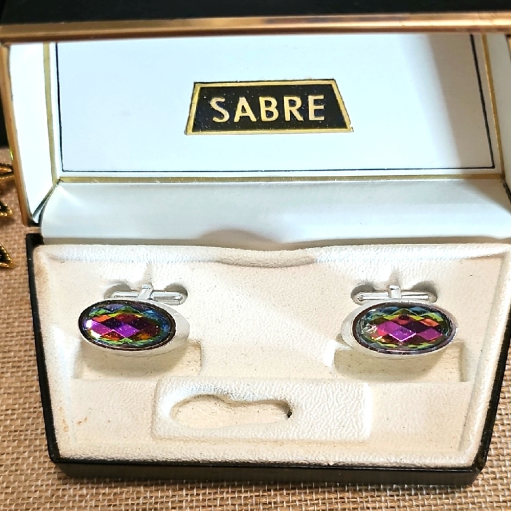 Watermelon Crystal Cufflinks